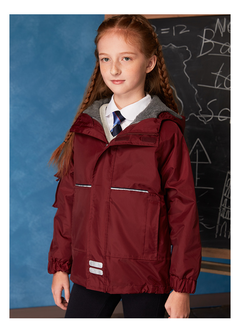 Eaton Gide Eaton Gide School Uniform College Children's Cotton Coat Girls Red Take-Off Coat Cotton Jacket 10X020