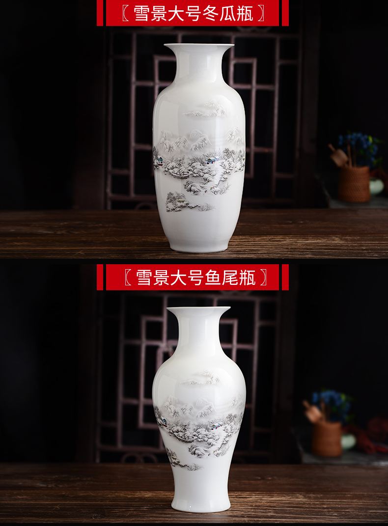 Jingdezhen ceramics flower vase creative modern home sitting room adornment of TV ark, wine home furnishing articles