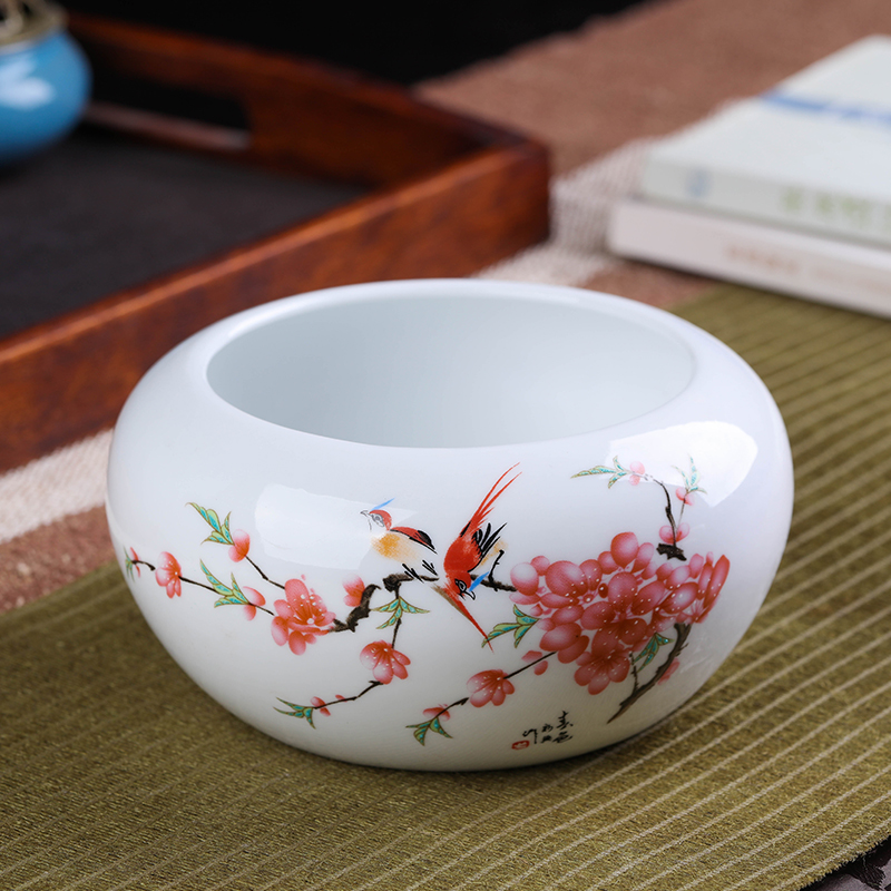 Jingdezhen ceramic wash the pen students use four treasures the ashtray water lily aquarium meaty plant grow pot