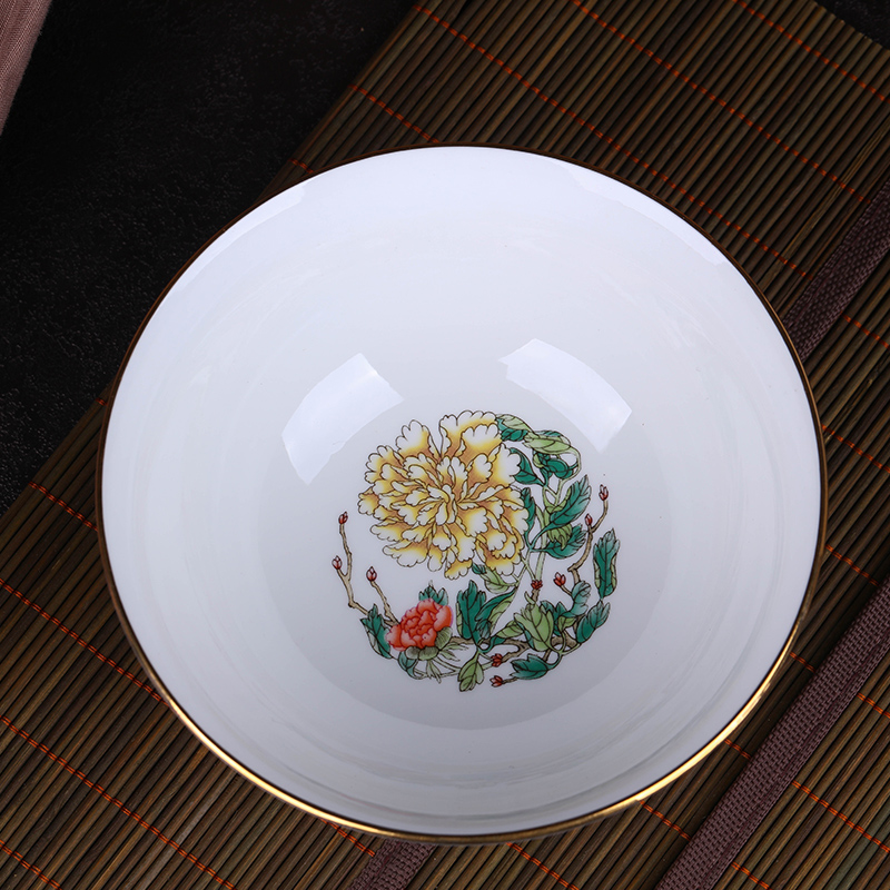 Jingdezhen ceramic antique rainbow such as bowl Chinese rice bowls bowl bowl 6 inches tall microwave bowl of hot gifts