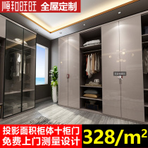 Overall custom wardrobe walk-in cloakroom custom swing door light luxury wardrobe whole house custom furniture custom-made