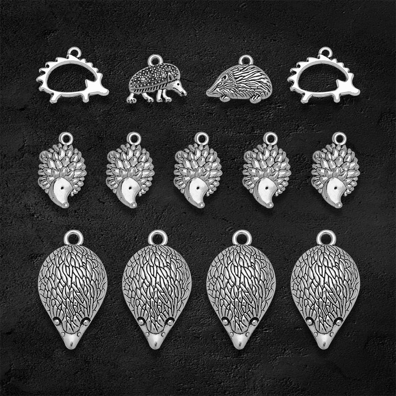 DIY Jewelry Accessories, Zinc Alloy Cute Hedgehog Wild Animal Pet Pendant Bracelet Necklace Keychain