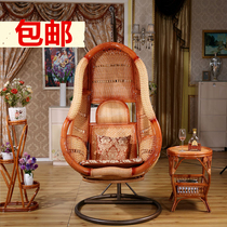 Rattan chair indoor swing hanging chair fashion birds nest hanging basket rocking chair leisure chair balcony real vine hanging basket gourd type