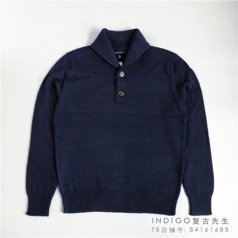 New Product | American-Style Pairing with J.Crew Vintage Jcrew Men's Wool Blend Knit Sweater with Green Fruit Collar.