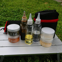 Outdoor portable oil bottle and can set Picnic barbecue picnic camping Vinegar bottle seasoning storage box material box Kitchen