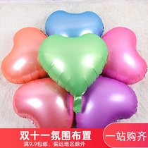 Customized 18 inch love heart shaped aluminum film balloon birthday wedding room celebration double 11 atmosphere decoration layout aluminum foil balloon