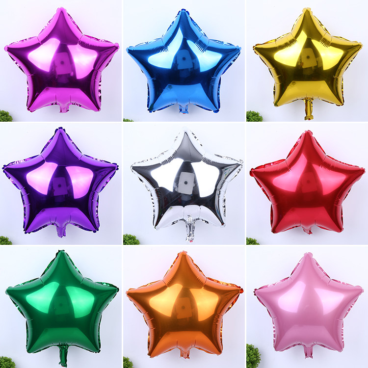 18 Inch Aluminum Film Balloon Pentagram Children Birthday Opening Anniversary LOGO Custom Stars Mother's Festival Placement Decorations