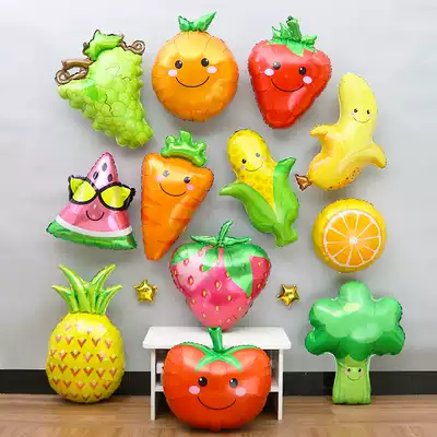 18 inch aluminum film fruit balloon watermelon strawberry Orange children's birthday party Kindergarten opening ceremony decoration