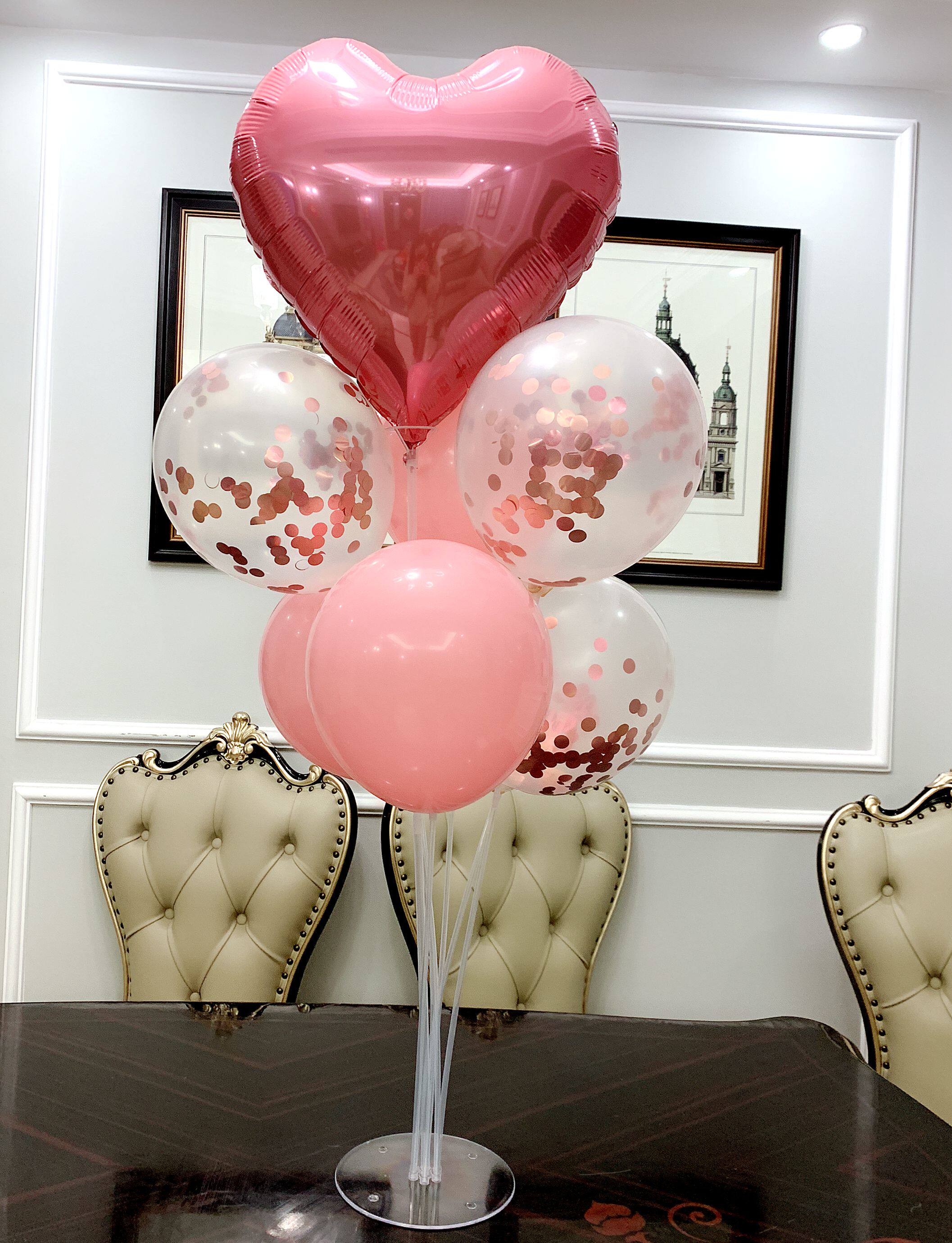 Transparent Wedding Wedding Wedding Table Pendulum Arrangement Air Polo Table Floating Balloon Tree New Base Tabletop Bracket