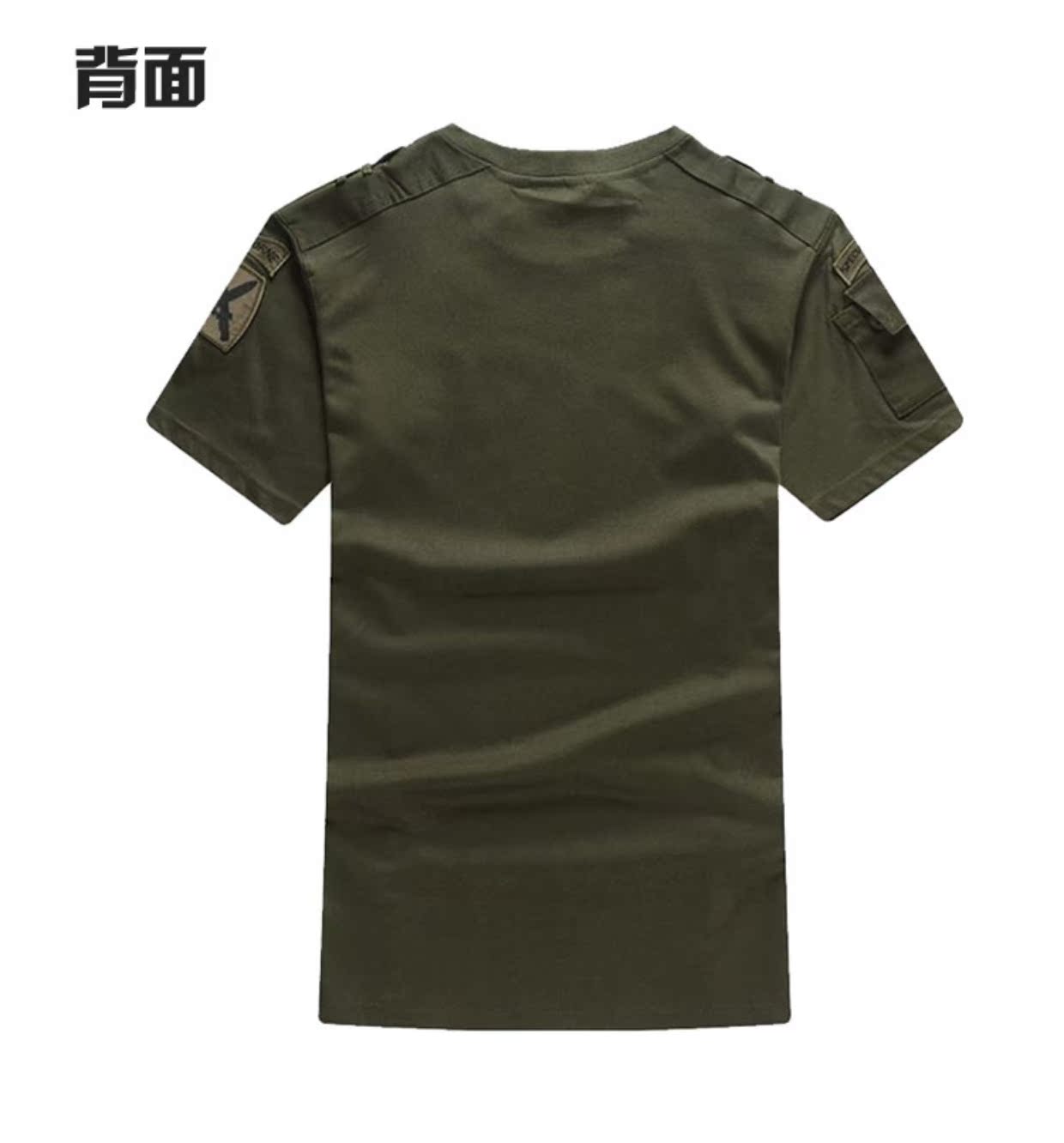 Quần áo ngoài trời ngụy trang quân đội áo thun nam mùa hè lực lượng đặc biệt SEAL Commando tay ngắn cổ tròn áo thun chiến thuật - Những người đam mê quân sự hàng may mặc / sản phẩm quạt quân đội mua quân áo sĩ quan quân đội