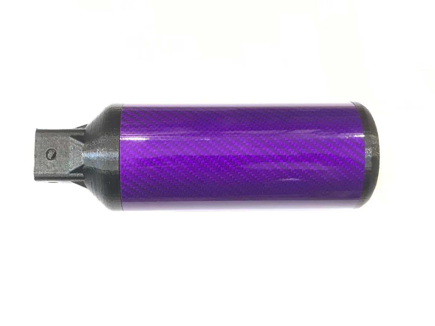 Purple Black Carbon Fiber Battery Bottle Happy Bottle Safety Color