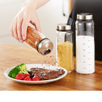 Salt bottle Sesame jar glass powder Home Kitchen restaurant seasoning bottle salt barbecue seasoning bottle bottle