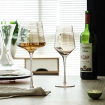 Wine glasses Goblet Glass set household commercial carved creative European style large small cup drinking wine set