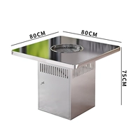 Обеденный стол из нержавеющей стали 80см*80см*75см (Стиль 1)