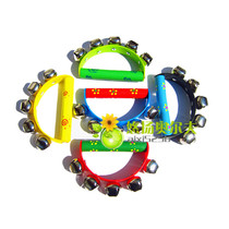 Special offer Orff percussion kindergarten early education center teaching aids Hand rattle 5 bell leather rattle handbell
