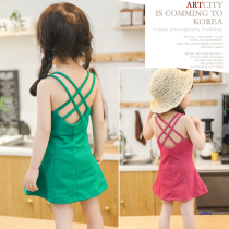 Summer Summer Holiday Girl cotton hanging dress female baby beach dress fashion princess personality