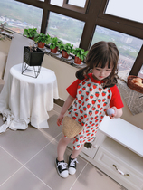 Summer Childrens Dress Girl Baby Short-sleeve Coloring Childrens Dress Dress