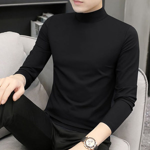 Kangshi Yishu Modal Half-Turtleneck Long-Sleeve T-Shirt for Men 2026 Spring and Autumn Fleece-Lined Thickened Warm Base Layer Shirt for Men