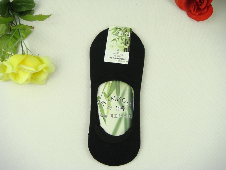 Mùa hè vớ cotton siêu nông miệng vô hình vớ thuyền đậu nam giày vớ vớ chân tre sợi tre chống trượt vớ tất dệt kim