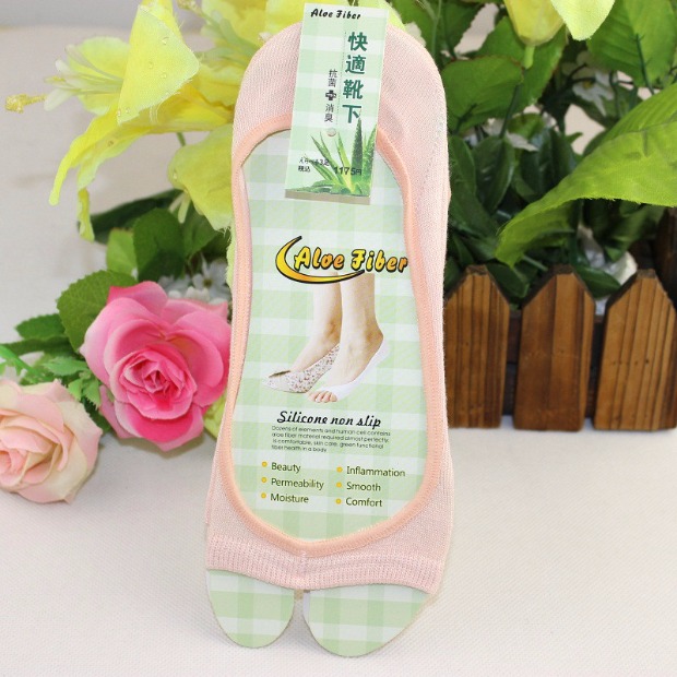 Vớ cá vớ nữ vô hình vớ mùa hè silicone chống trượt vớ nông nông miệng vớ mỏng vớ vớ chân cotton - Vớ mắt cá chân vớ cổ cao
