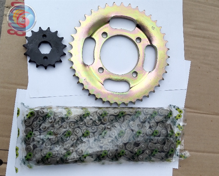 Application of new continents Honda SDH125-49 trekking chain gold front sharp chain large fluted disc large 1 4 inches sleeve wrench sprocket wheel gear chain disc