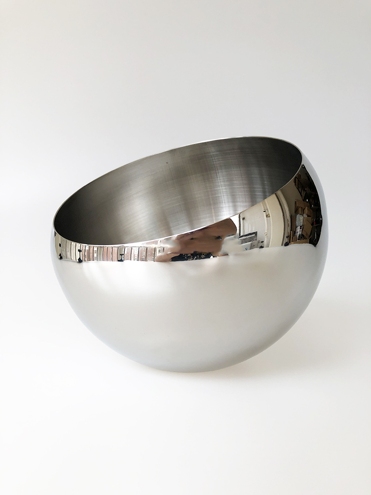 XMAN Stock Stainless Steel Desktop Small Trash Can Storage Storage Fruit Salad Slanted Seasoning Bowl Slightly Defective