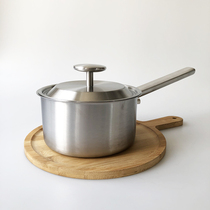 XMAN stock 16cm stainless steel milk pot auxiliary food pot fryer cooking noodles small soup pot Xueping pot Micro-concealer