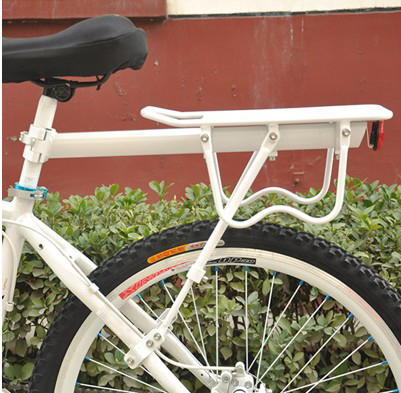 Quick Demolition Bike Aluminum Alloy Shelf White Mountaineering Car Rear Shelving Bike Backseat of Manned Shelf