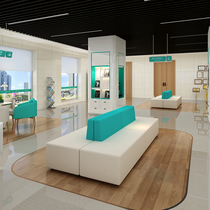 Bank ICBC business hall training institution resting waiting area to receive guests creative double-sided sofa combination