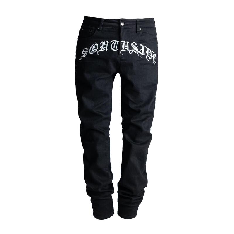 Southside Gang American Street Style Embroidered Stretch Slim Fit Skinny Jeans Southside Gang American Street Style Embroidered Stretch Slim Fit Skinny Jeans