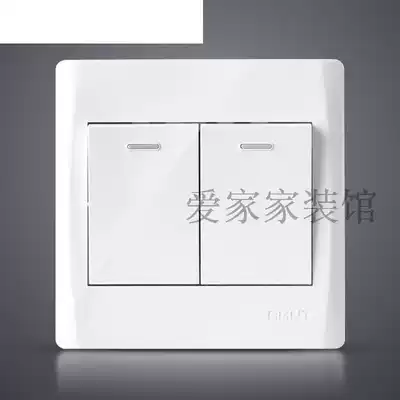 Chint switch wall switch socket panel NEW7V 10A double button two open double cut switch