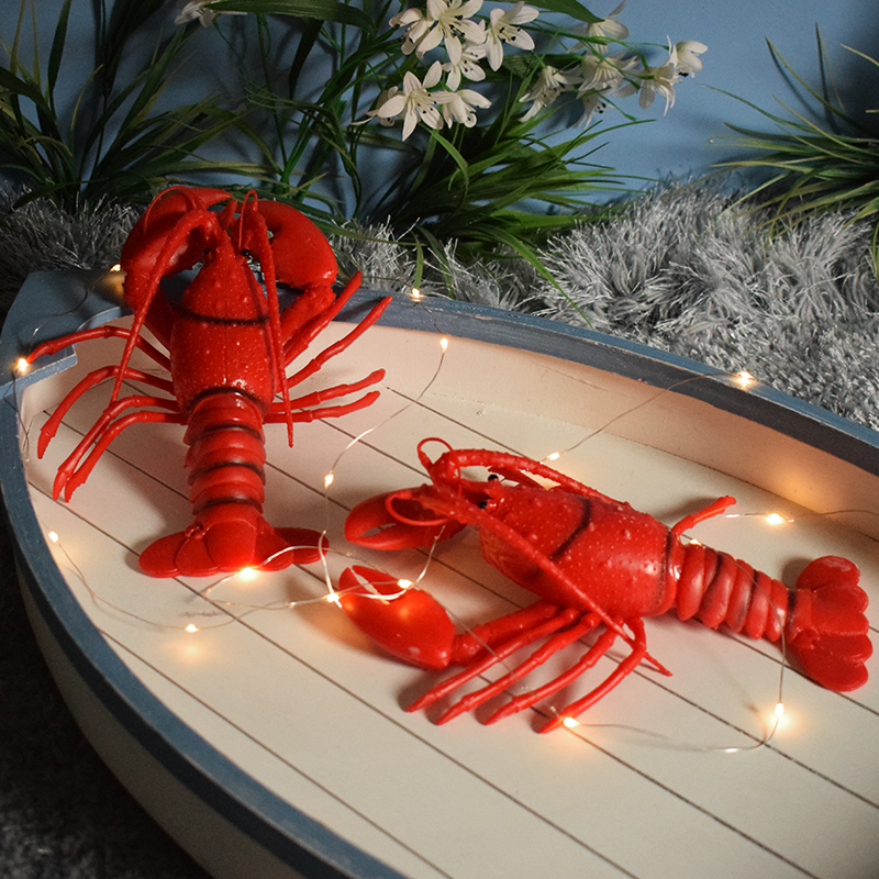 Mediterranean-Style Soft Rubber Lobster Wall Decoration Small Ornaments Restaurant Seafood Restaurant Hairy Crab Ocean-Themed Ornaments