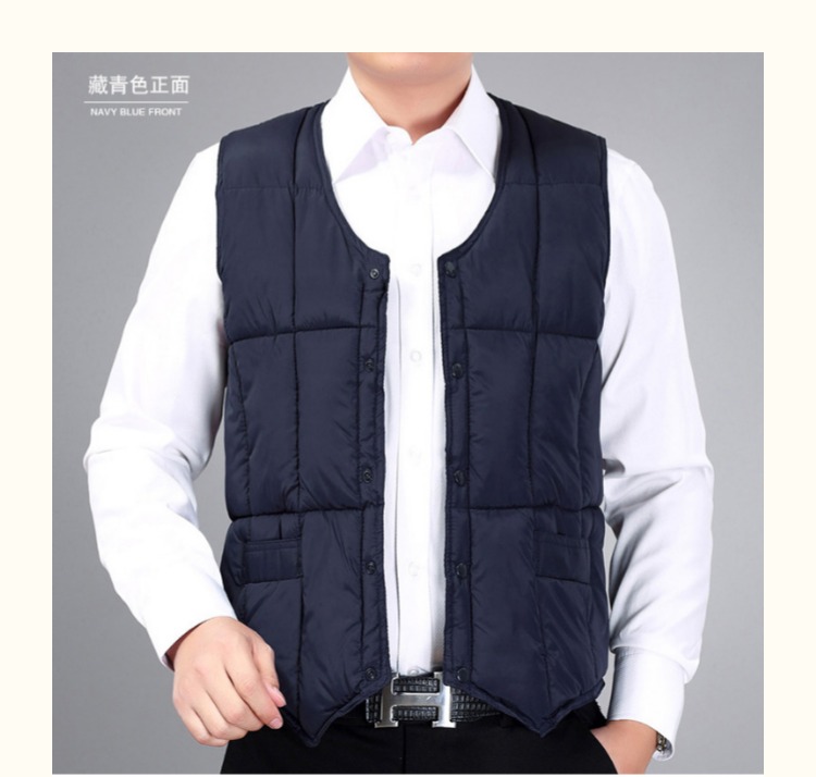 2018 trung niên xuống vest nam xuống vest ấm đồ lót cha tải kích thước lớn vest mỏng cotton phù hợp áo khoác giả vest nam hàn quốc
