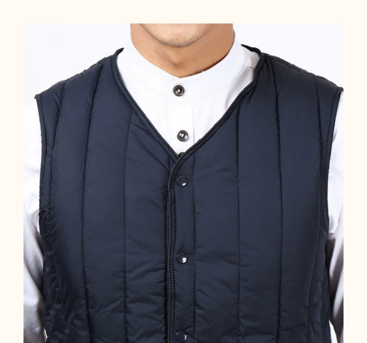 2018 trung niên xuống vest nam xuống vest ấm đồ lót cha tải kích thước lớn vest mỏng cotton phù hợp áo ba lỗ nam form rộng