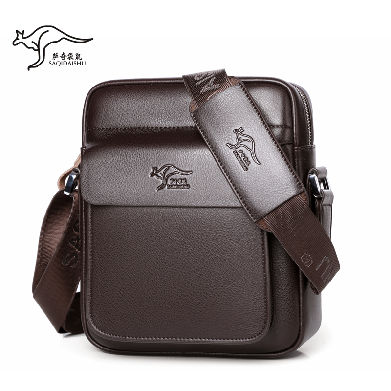 Sachi Kangaroo Genuine Leather Men's Bag Single Shoulder Bag Vertical small hanging bag Business Bull Leather Men's Shoulder Bag Inclined Satchel Bag