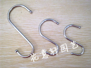 Hook wall hanging coat hook stainless steel s-shaped hook s hook s hook bacon hook kitchen free punch s hook