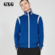 Thu Mall GXG nam với màu xanh xu hướng thời trang zip-up s173121053 áo khoác áo khoác.