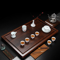  Tea tray drainage household large tea table Heavy bamboo imitation bakelite simple Japanese tea sea tea tray Kung Fu tea set