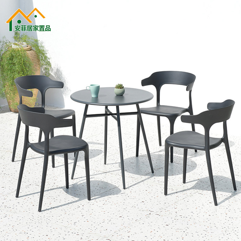 Balcony Casual Table And Chairs Combo Outdoor Net Red Milk Tea Shop Table And Chairs Patio Terrace Three Sets Outdoor Iron Art Table And Chairs