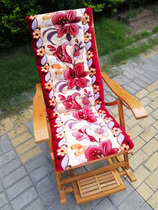 Thickened autumn and winter plush reclining chair cushion lunch break folding chair cushion with backrest rattan chair rocking chair leather chair dismantling and washing hanging chair