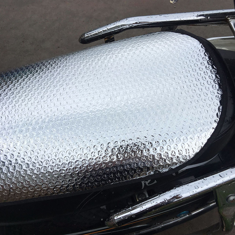 2 Túi Xe Máy Seat Cover Kem Chống Nắng Nóng Xe Điện Đệm Pin Car Seat Pad Không Thấm Nước Phản Chiếu Nhôm Lá Phim gối lót yên xe máy