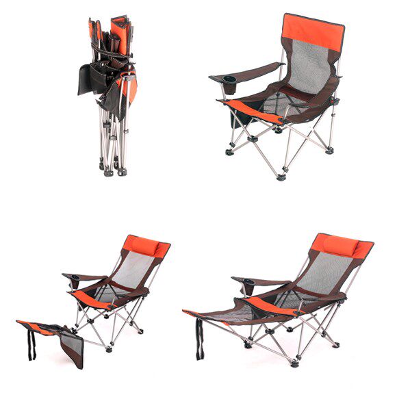 Folding Chair Outdoor Pituitary Fishing Chair Portable Backrest Afternoon Bed Beach Chair Dual-use Escort Bed Self Driving Camping Bed