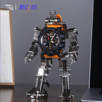 Mechanical party Time Machine watch bracket DIY hand assembly figure metal mecha model holiday gift to send boy