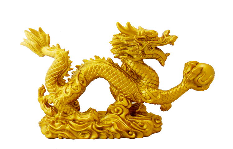 Đồ trang trí Qinglong ngọc Phong thủy thủ công trưng bày lớn 12 Cung hoàng đạo ánh sáng giả đồng nguyên chất rồng đồng Hanlong rồng đồng trang trí nhà bếp