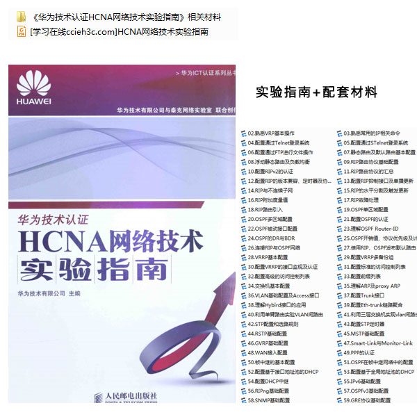 【实验手册】《HCNA网络技术实验指南》以eNSP演示