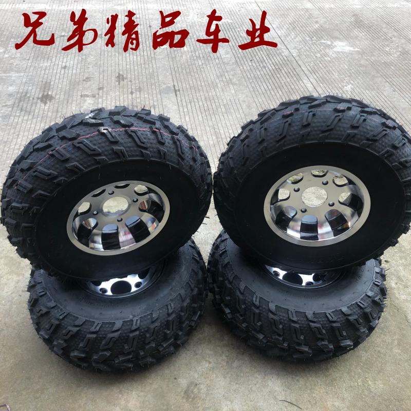Phụ kiện Karting bốn bánh ATV 10 inch bánh trước 21X7-10 bánh sau 22 * ​​10-10 lốp với bánh xe bằng nhôm - Lốp xe máy lốp xe máy gai to