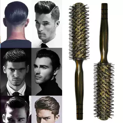 Pig Mane Curly Comb, anti-static wood comb, roll comb, blow shape, round comb oil head, big back head shape comb