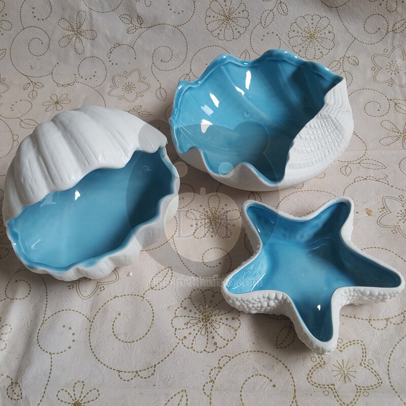 Full glazed face seashells Blister Face Hamster Small Nest Ceramic Cog Hamster Supplies Golden Silk Bear Sleeping Room Cooling