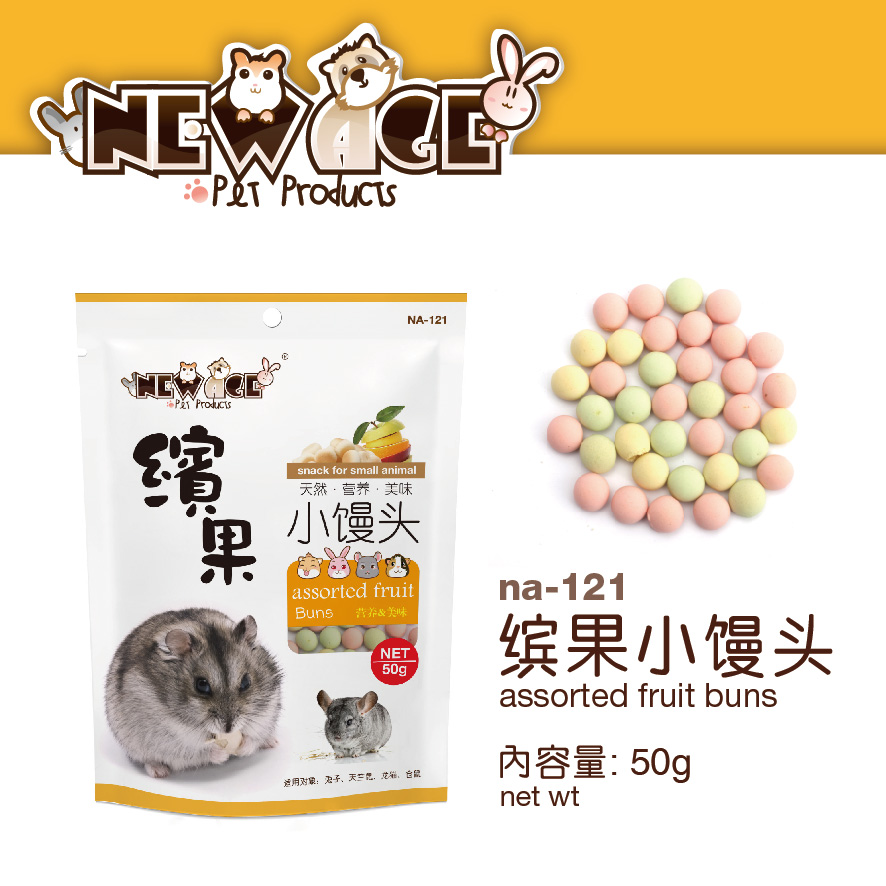 New Age Pet Snacks-Binguo Small Buns 50g Chinchilla Rabbit Guinea Pig Hamster Snacks