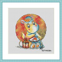 (Cat and Cat Embroidery) R-line self-matching kit-embroidered Hippo